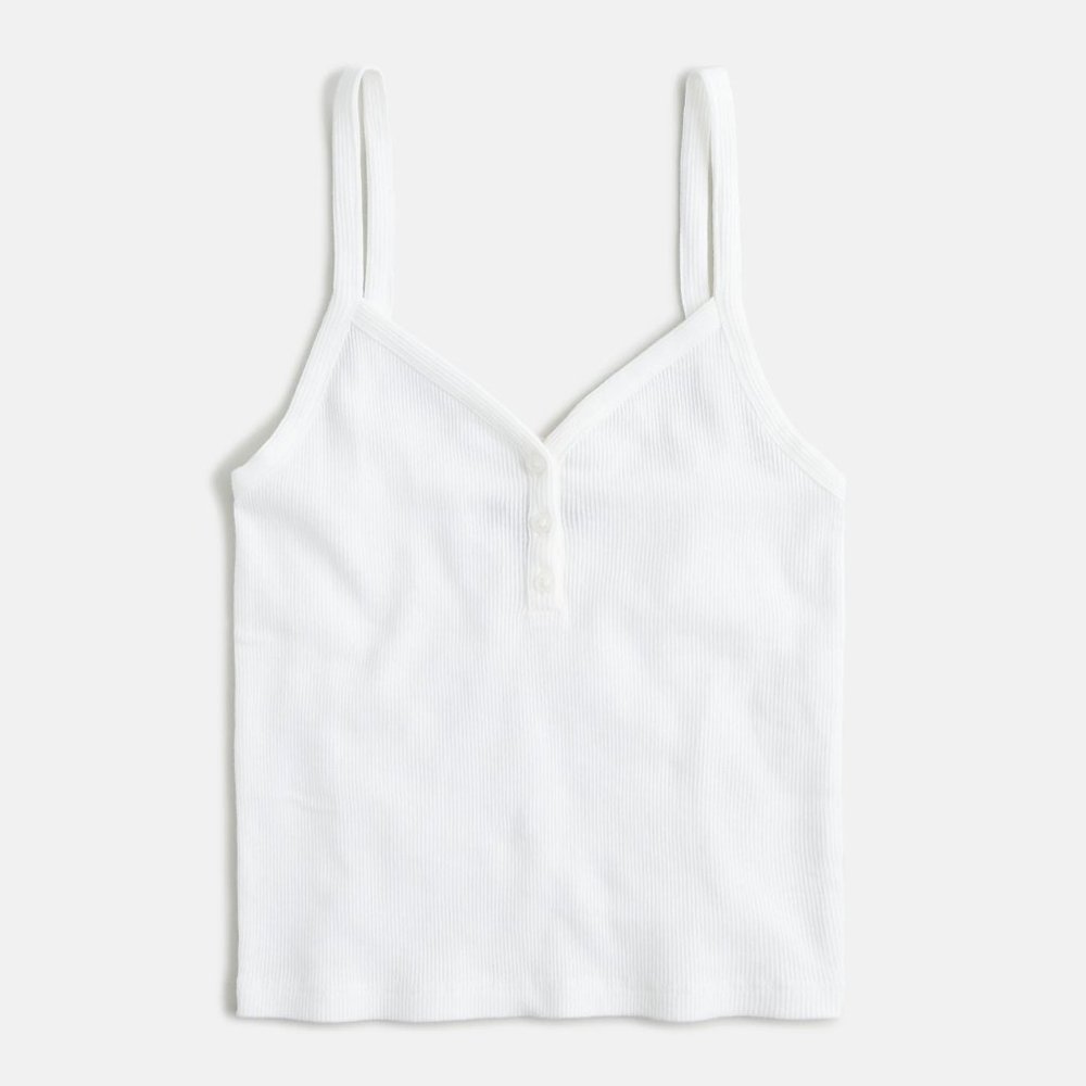 NWT J.Crew Vintage rib henley tank, Size Small
